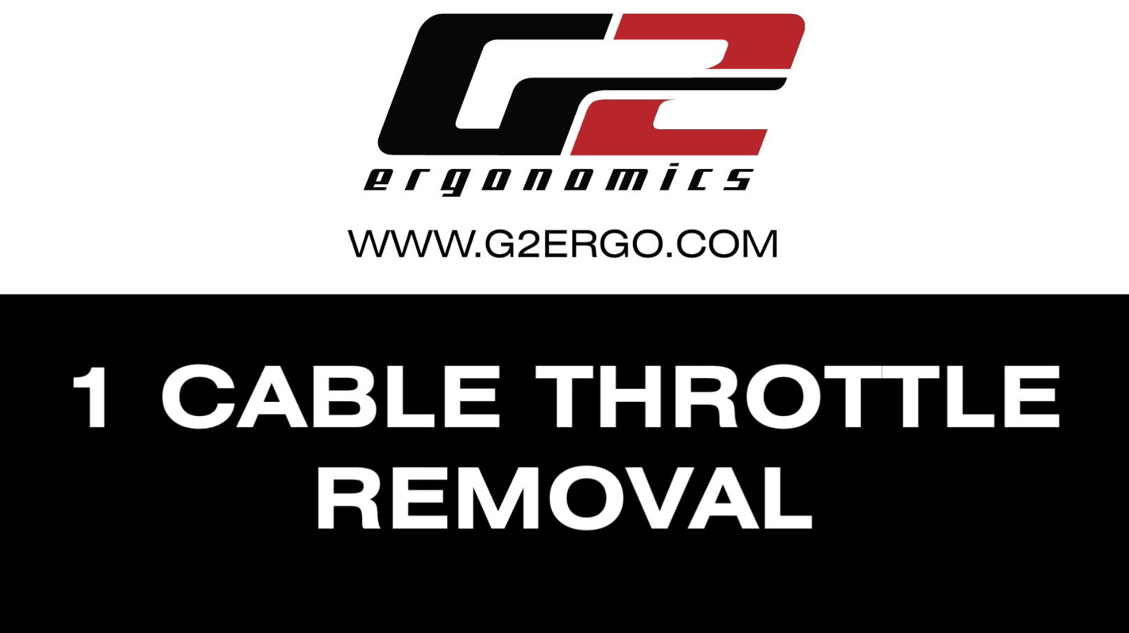 G2 Ergonomics Motorcycle Throttle Store 1 cable throttle removal